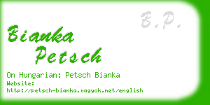 bianka petsch business card